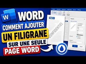 Comment Ajouter Un Filigrane Sur Une Seule Page Word 📝💧