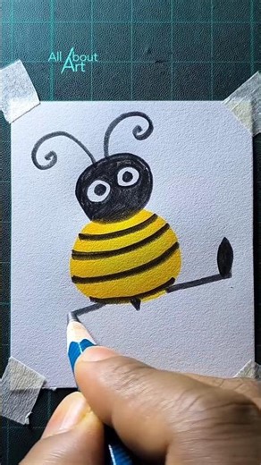 how to draw a bee