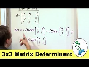 Quickly Find the Determinant of a 3x3 Matrix