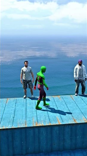 GTA 5 Epic Spiderman Ragdolls | Jumps / Fails ep.1305 #shorts