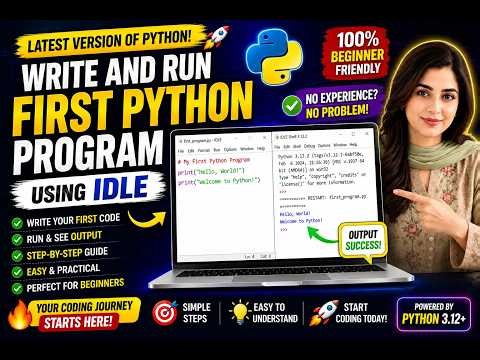 First Python program using Latest Python software|Basics of Python|Learn Python from scratch|