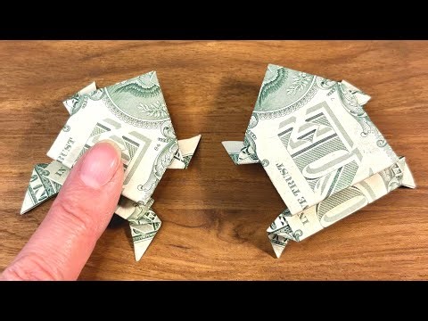 How to Make a Jumping Dollar Bill Frog | Easy Money Origami Tutorial