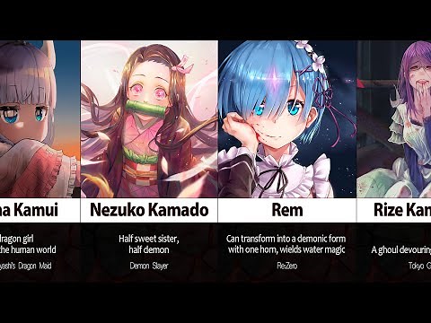 Сute monster and demon girls on anime | Sweet devil girls on anime