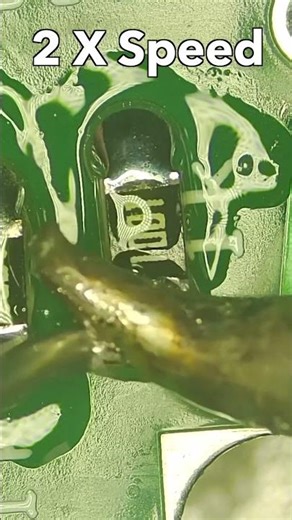 #soldering a #SMD #SMT #resistor into #THT #footprints #electronics #DIY #SMD #ASMR