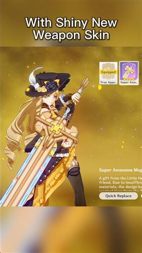 6.6 New Claymore Weapon Skin Super Awesome Magic Key Free Event Gift #genshinimpact #genshinshorts
