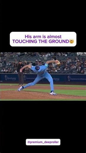 How do you even hit this??😳 #mlb #baseball #pitcher #pitching #pitch #torontobluejays #bluejays
