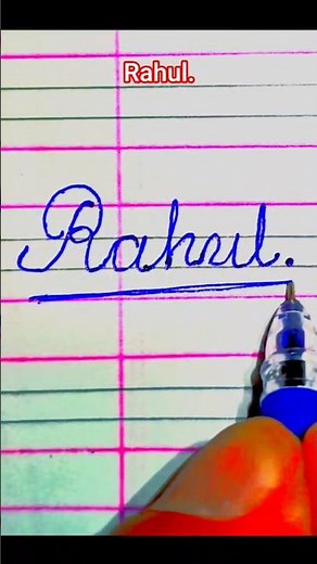 Creative Rahul Name Art | Cursive and Fancy Writing Tutorial