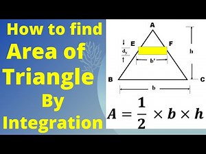Derivation of Area of a Triangle By integration | Area of a Triangle