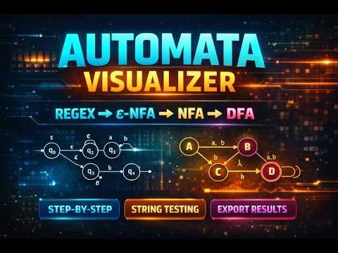 Automata Visualizer — Regex to ε-NFA, NFA, and DFA Converter