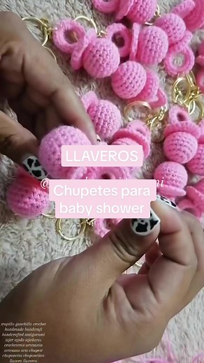 Chupete de Crochet para Baby Shower: Llavero Tejido a Mano