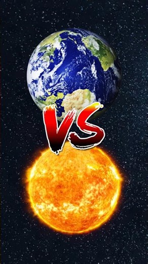 Earth vs Sun: The Cosmic Showdown 🌍⚔️☀️ #fyp #vs #sun #earth #astronomy #battle #usa