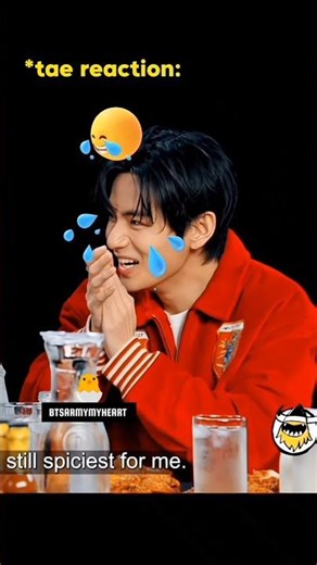 🤣Tae vs. Spicy Food: A Struggle 🥵😂#btsarmymyheart##Taehyung #FunnyMoments #SpicyFood #KimTaehyung