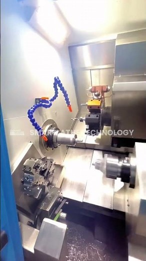 What does a dual spindle with double turret CNC lathe by Smartlathe look like|Dual Spindle CNC lathe