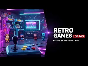 🎮 Retro Games Live 24/7 👾 No Commentary • Classic Arcade • 8-Bit & 16-Bit Nostalgia