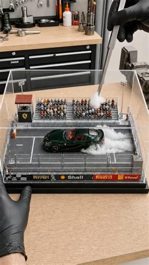 Aston Martin DB12 V8 Burning Rubber in Solid Glass! 🔥💨