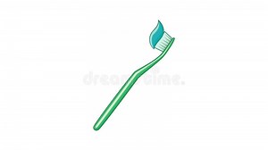 Toothbrush and Toothpaste Icon Animation Stock Video - Video of equipment, background: 224248677