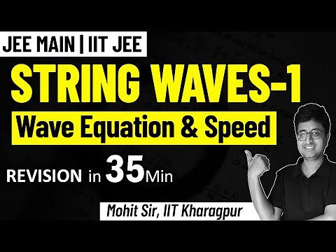 String Waves (Part-1) | Wave Equation | Wave Speed | PYQs | JEE Physics | Mohit Sir (IIT KGP)