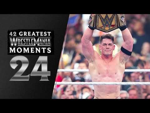 John Cena wins record 17th World Title | WrestleMania 41: 42 Greatest WrestleMania Moments