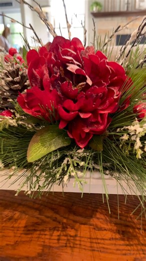 I love how a simple mix of greenery and red accents can transform a space! 🎄 Would you use this on your dining table, mantle, or entryway? https://adoorabledecodecor.etsy.com/listing/1800887360 | ADOORable Deco Decor