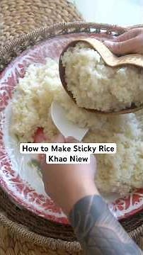How to make Sticky Rice Khao Niew. Lao Thai Khmer Hmong Iu Mien Food Laos Recipe Easy #rice