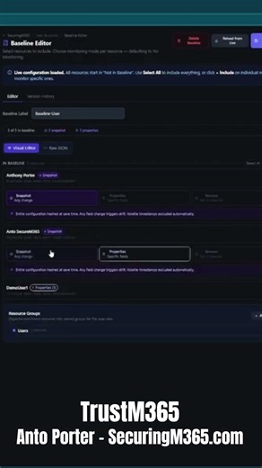 TrustM365: Editing an Existing Baseline