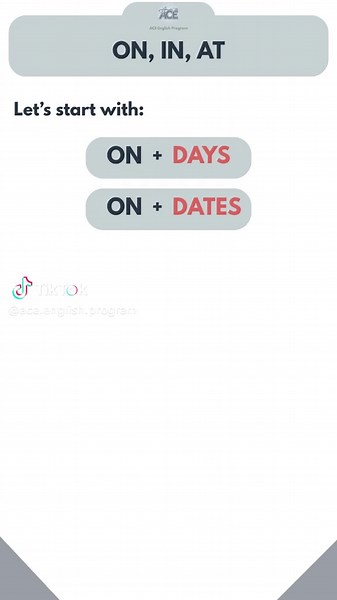 Struggling with at, on, in when talking about time? ⏰ Watch this quick lesson and finally get it right! 💡📚 #inglesfacil #inglesonline #inglesparaprincipiantes #inglesecuador #inglesparatodos #ingles