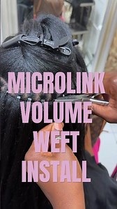 A microlink volume weft install #hair #paparazziallure #shorts