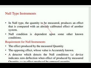 Electrical Measurement & Instrumentation Lecture # 2\n||\nNull type Instruments