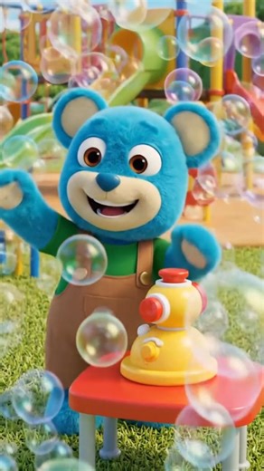 Bubble Machine Surprise 🫧 Cute Teddy Bear Cartoon
