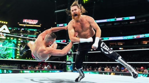 【WWE】2024年WWE摔角狂热40（WWE WrestleMania 40），WWE洲际冠军赛，巩特尔Gunther vs 萨米辛，4.5星！(原声剪辑)