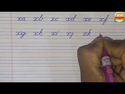 How to connect/join letters with 'x',connecting letters with 'x',cursive small letter, alphabet,abcd