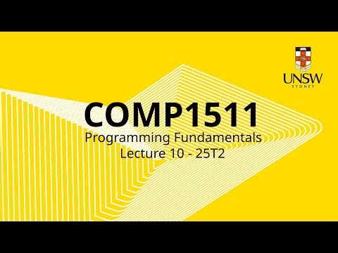 COMP1511 Week 5 Lecture 2