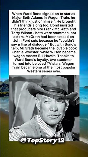 Ward Bond's loyalty created tv legends. Wagon Train. #shorts #celebrity #hollywood