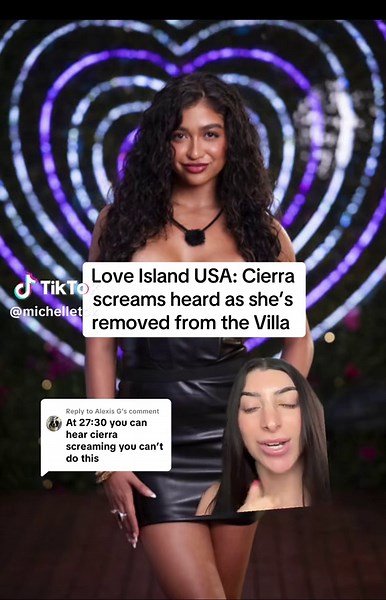 Replying to @Alexis G Cierra is allegedly heard screaming in the background of Olandria’s confessional after she’s asked to leave the Love Island USA villa by production. Do you think this was Cierra? Leave your thoughts below! 👇#greenscreen #greenscreenvideo
