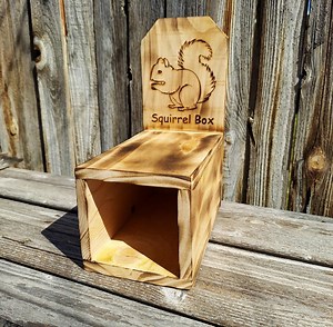 Squirrel Box Feeder/ Handmade Squirrel Feeder - Etsy