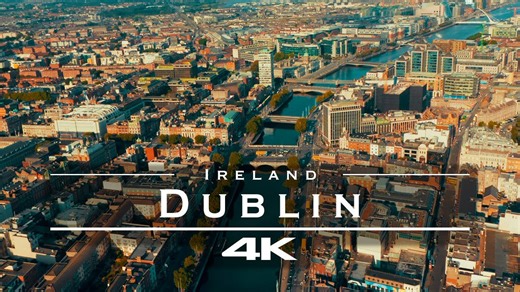 Discover Dublin, Ireland | 4K drone cityscape views