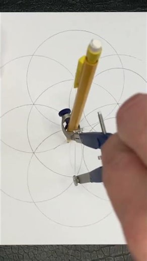 Samen een magische mandala tekenen | Seed of Life #sacredgeometry #drawing #artshorts