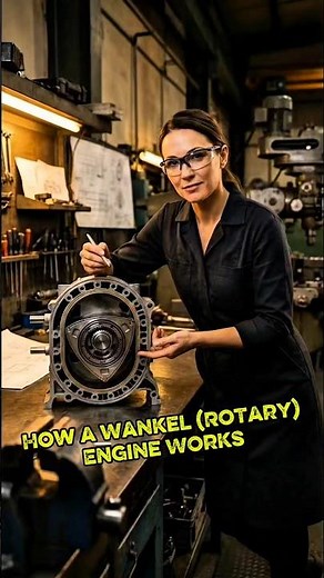 How a Wankel (Rotary) Engine Works⚙️ #rotaryengine #wankelengine #mechanics#Mechanics