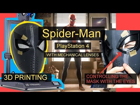 Spider-Man Mask PlayStation 4 !!! WITH MECHANICAL LENSES ON A 3D PRINTER !!! TUTORIAL VIDEO