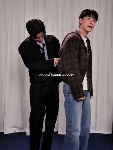 this double trouble is back! our naughty siblings! #perthtanapon #junniorrs