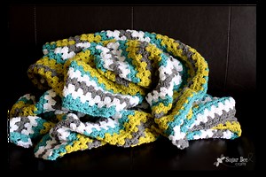 Modren Granny Stripe Crochet Blanket | Afghan Throw Blanket Pattern