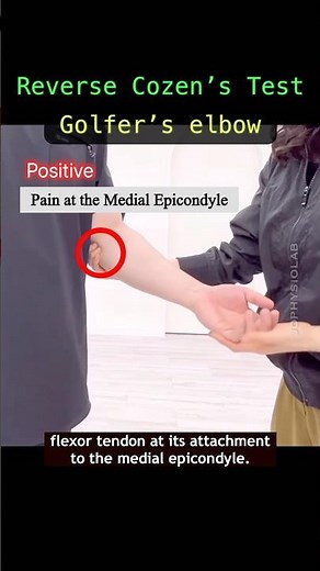 Reverse Cozen’s Test. Golfer’s Elbow. Medial Epicondylitis. #golfswing #elbowinjury #tendonitis