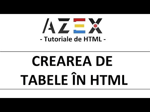 Tutoriale de HTML - 14. Crearea de tabele în HTML