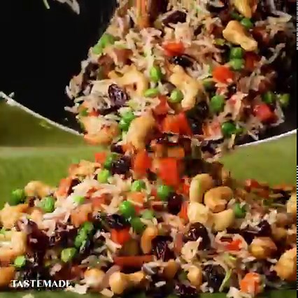 317K views · 1.6K shares | This easy (and vegetarian!) South Indian fried rice recipe is packed with flavor — and gets a punch of protein from cashews. | Tastemade | Facebook
