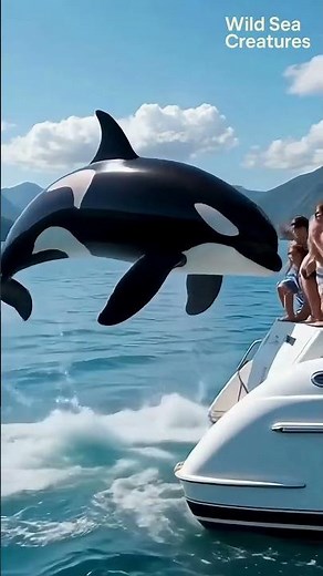 Orca Leaps Out of the Water and Slams Into Boat! 😳🐋💥