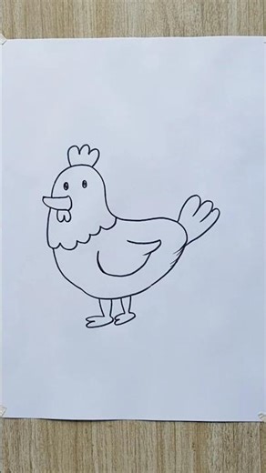 How to draw a hen #drawing #art #youtubeshorts