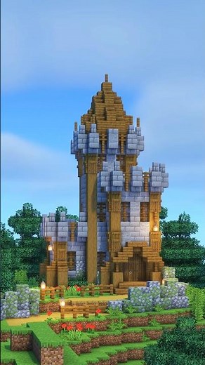 Day 2: Starter Castle in Every Biome! 🏰 #minecraft #minecraftbuilding #minecraftbuilds