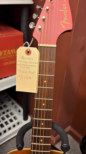 Turn up the style and the sound with this stunning Fiesta Red Fender Malibu Player Acoustic/Electric Guitar 🎸🔥 A bold look, smooth tone, and perfect for stage or studio — all for $419.99! Available now in-store! 🎶 #fender #fendermalibu #acousticguitar #electricacoustic #guitarplayer #guitarsdaily #guitarcollection #fiestared #musician #musicstore #recordstore #grassrootsmusicstore #guitarshop #guitarist #fenderguitars #guitarlove #guitarlife #gearheads #guitargear #acoustic #guitaroftheday #m