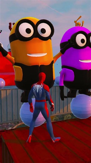 Spider-Man vs 1000 Minions 🤓 GTA 5 #shorts #gtav #spiderman #minions #hulk #gaming #shorts #gta 03