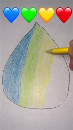 How to Draw and Color a Water Drop- Easy and Satisfying Art Tutorial🖍️✨